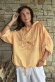 Rustic Nature Linen Blend Hippie Shake Hoodie Washed Cayenne